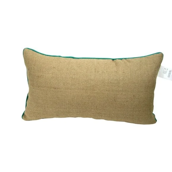 Beach House Coastal Pillow, Sail Away, Rectangle, Aqua, NOS